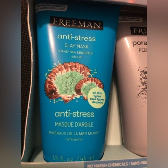 Freeman 2pack travel‎ size anti-stress clay mask and pore cleansing gel mask new - Picture 2 of 4